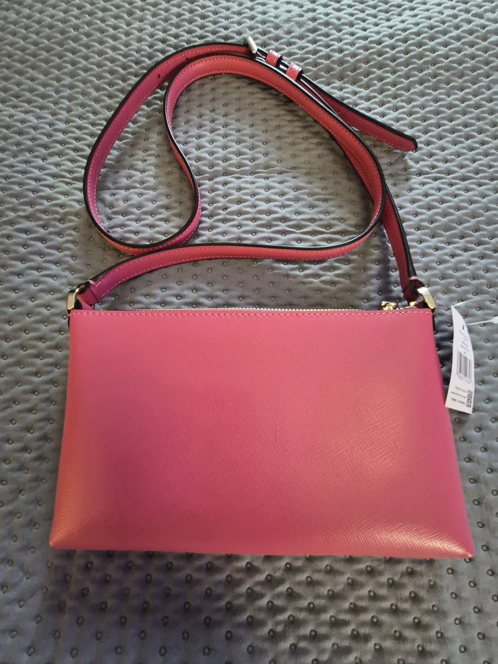 NWT Kate Spade New York Sadie Saffiano Leather Crossbody Top Zip Pink Bag